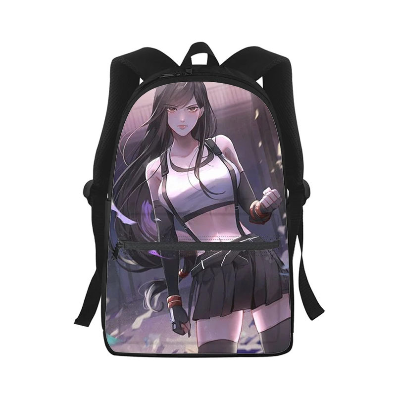 FINAL FANTASY-mochila con estampado 3D para hombre y mujer, bolso escolar para estudiantes, mochila para ordenador portátil, bolso de hombro de viaje para niños