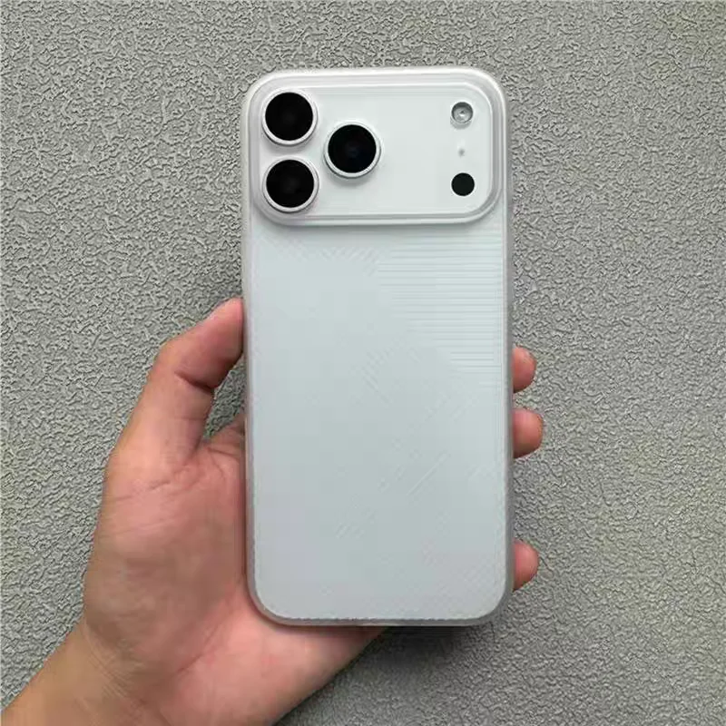 Luxuriöse matte, ultradünne Hülle mit geometrischer Textur für iPhone 17, 16, 15, 14 Pro Max, 17 Air – stoßfeste, durchscheinende Panzerhülle für Herren – Detail 17