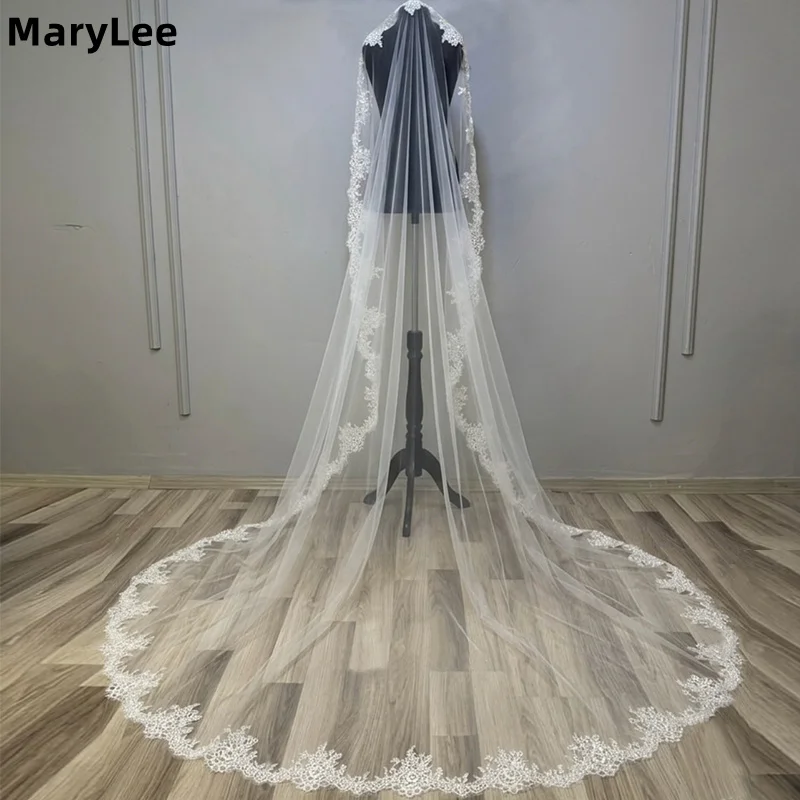 lace-applique-trimmed-cathedral-veil-1-tier-long-church-wedding-veils-3m-35m-4m-mantilla-bridal-veil-ivory-lace-veil-customized