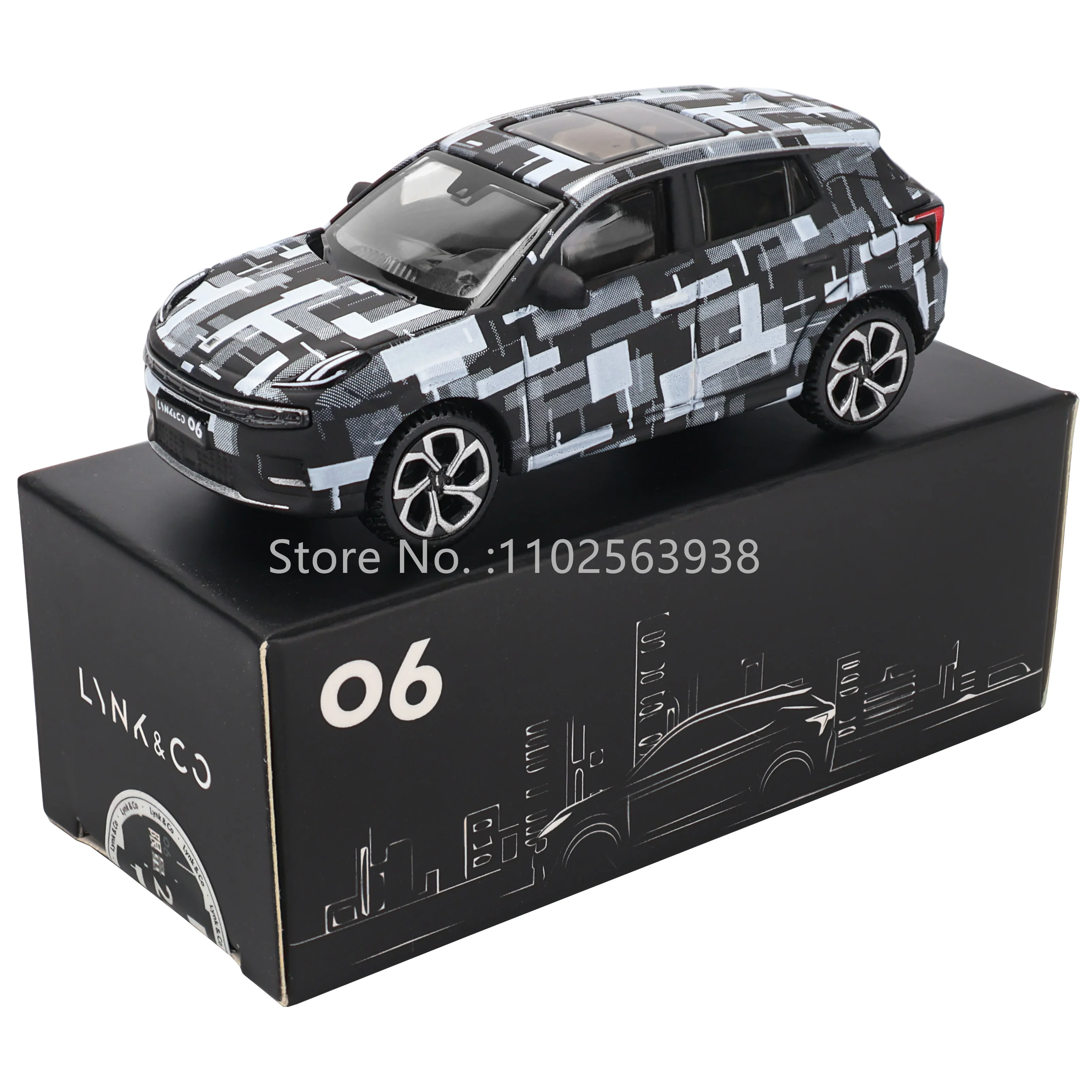 Bburago 1:64 Lynk&Co car model  Model Small Collection Car Alloy Model Toy Gift Scene Decoration Classic and Exquisite