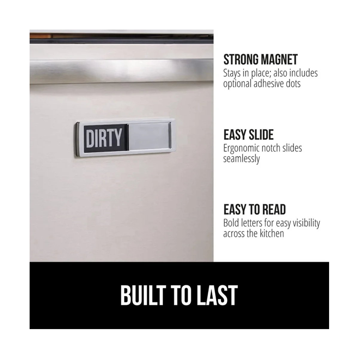 علامة مغناطيس نظيفة وقذرة لغسالة الأطباق، مغناطيس مصراع شديد التحمل لغسالة الأطباق، ملحقات المطبخ