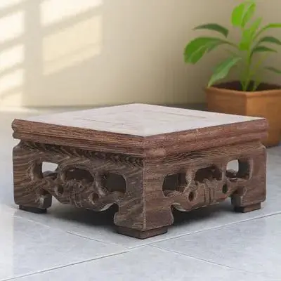 

1Pcs Display Base Exquisite Wooden Stand for Jade Antiques Decorative Crafts Home Tabletop Decoration Wood Display Base