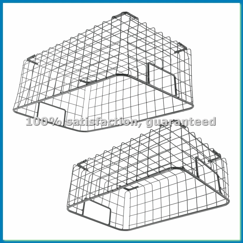 

2 шт. металлические корзины для хранения проводов с ручками, органайзеры для дома, офиса, детской, стиральной комнаты, полок - AT35