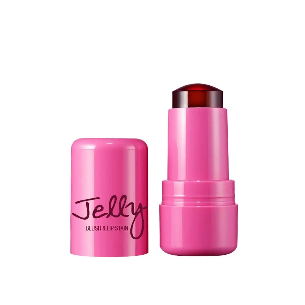 Fruit Jelly Powder Blusher Lazy People Lip Gloss Stick Skin Makeup to Even Easy Blush Apply Face Lipstick Highlight A3C0