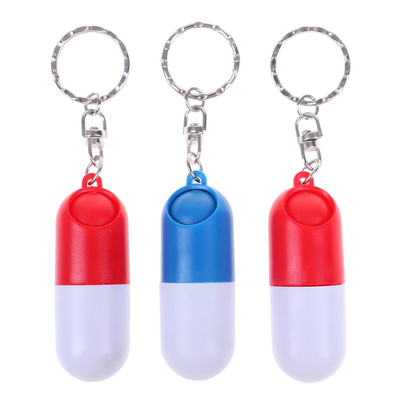 1PCS Portable Capsule Shaped Travel Pill Box Medicine Case Drug Container Key Chain Hand Bag Tools Pendant Gift For Men Or Women