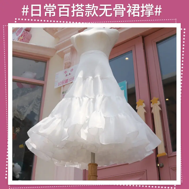 Women Organza Tutu Skirt Adult Vintage Lolita Petticoat Fancy Ballet Dancewear Party Costume Ball Gown Short Skirt Crinoline