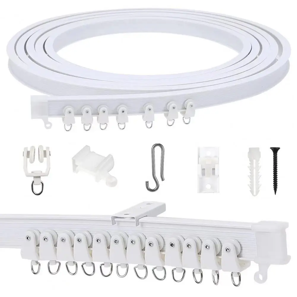 Strong Load-bearing Curtain Track Lightweight Yet Sturdy Curtain Track Bendable Ceiling Curtain Track System for Rv Bay Window