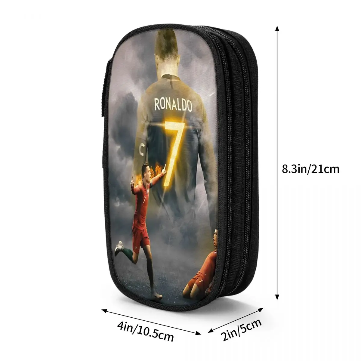 Ronaldos Football CR7 กล่องดินสอสนุกฟุตบอลผู้ถือปากกากระเป๋านักเรียนความจุขนาดใหญ่อุปกรณ์การเรียนกระเป๋าดินสอเครื่องสําอาง