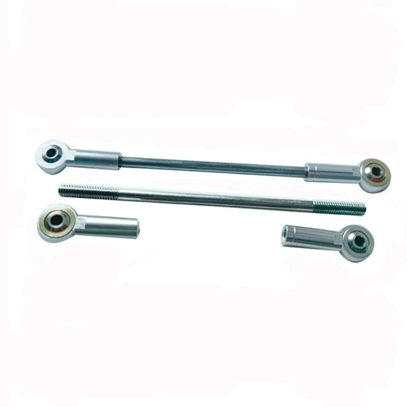 2PCS M4 Metal Pull Rod End  Positive Reverse Teeth Ball Joint Linkage Set Assembly 100/110mm Push Rod for RC Drone Accessories