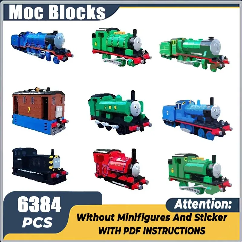 

Popular Anime City Car Model MOC Building Bricks Steam Locomotive Modular Technology Gifts Holiday Assemble Children Toys Suit