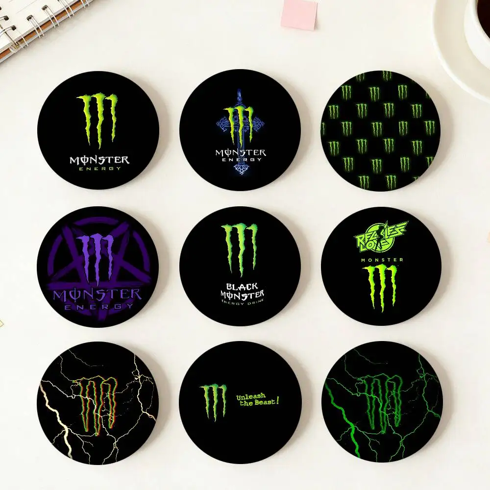 Pin de Solapa Redondo de Bebidas Energéticas, Broche Creativo, Accesorios para Ropa y Mochilas, M-Monster E-EnergyS