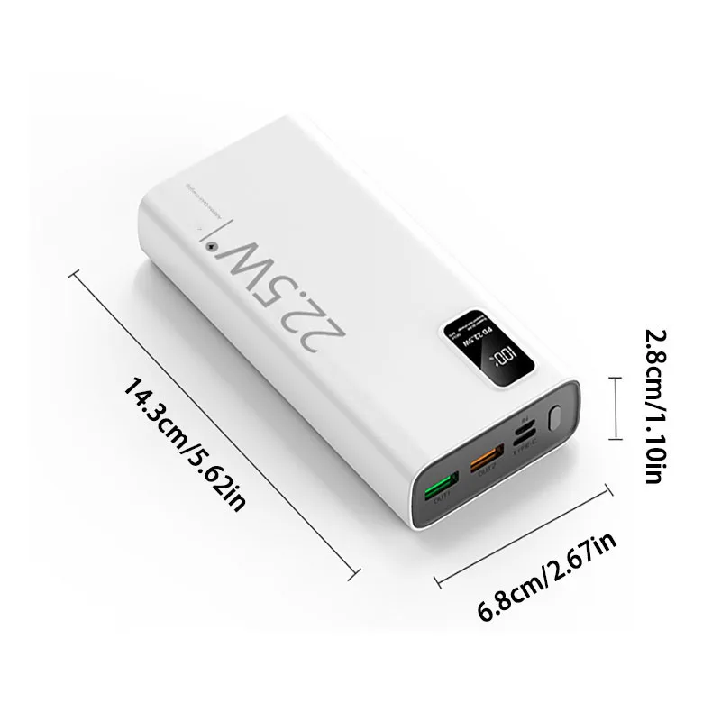 20000 mAh Große Kapazität Power Bank USB C 22,5 W Externe Ersatz Batterie Tragbare Schnelle Ladegerät Für iPhone Samsung Xiaomi