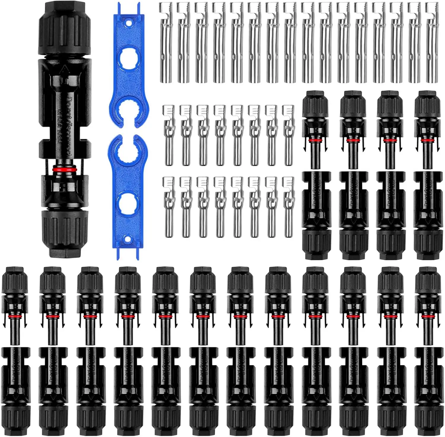 16pcs Solar Connector Kit (10AWG) - Solar Panel Cable Connectors Adapter Male/Female IP68 Waterproof Dustproof Connector