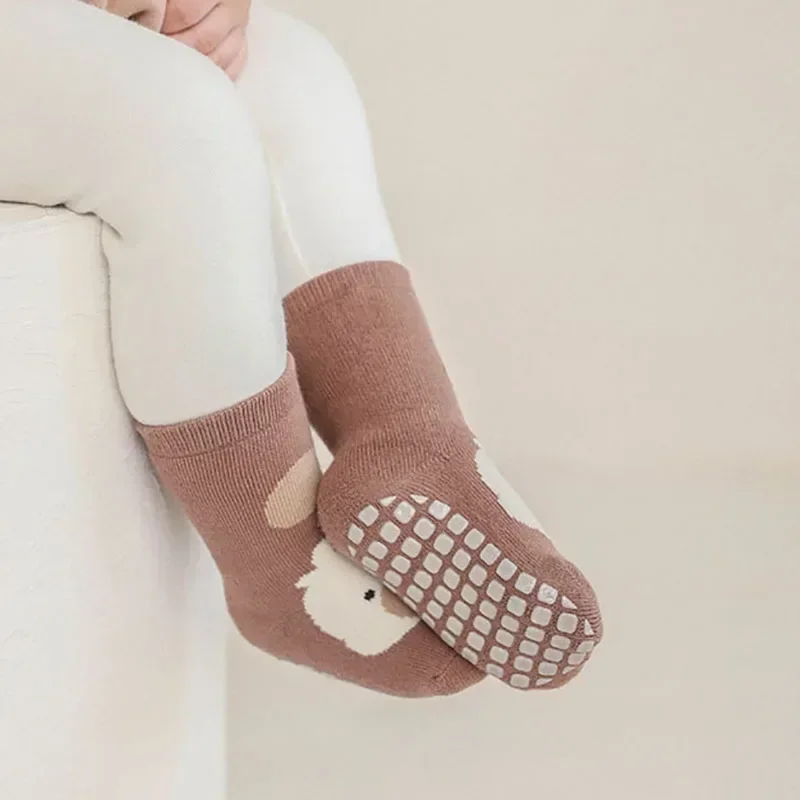 5 Paar Babysocken für Kleinkinder, rutschfest, für Kinder, Cartoon-Bodensocken, Innenboden, warmer Schlauch, Zubehör, 0–5 Jahre, Weihnachtsgeschenk – Detail 12