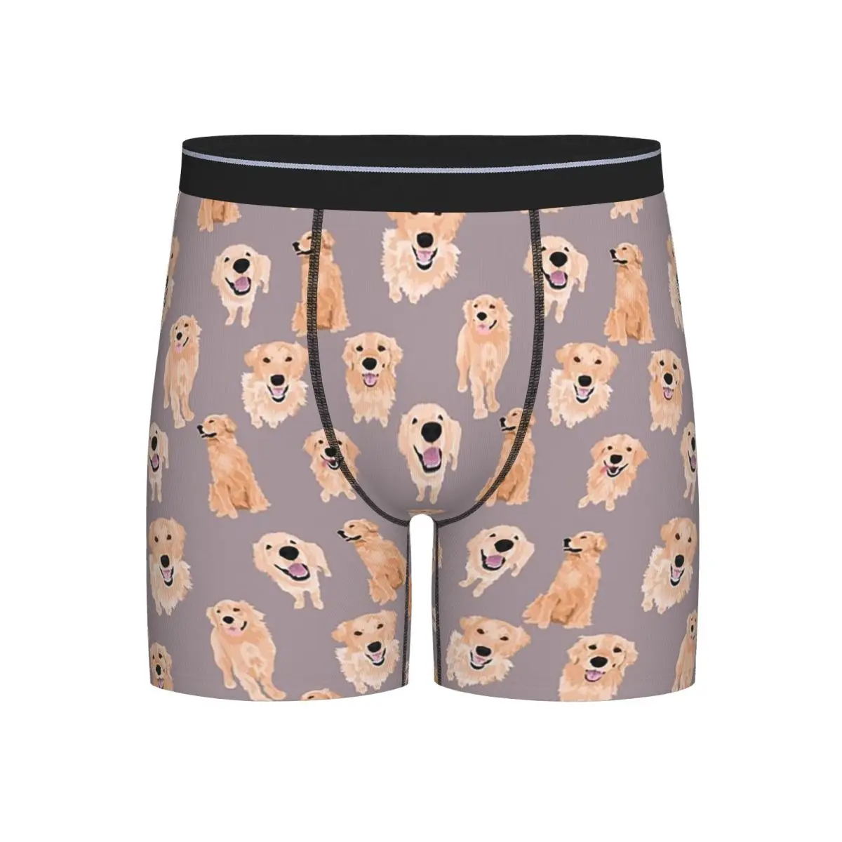 

Long Boxer Underpants Shorts Golden Retrieve Panties Male Ventilate Underwear for Homme Man Boyfriend Gift