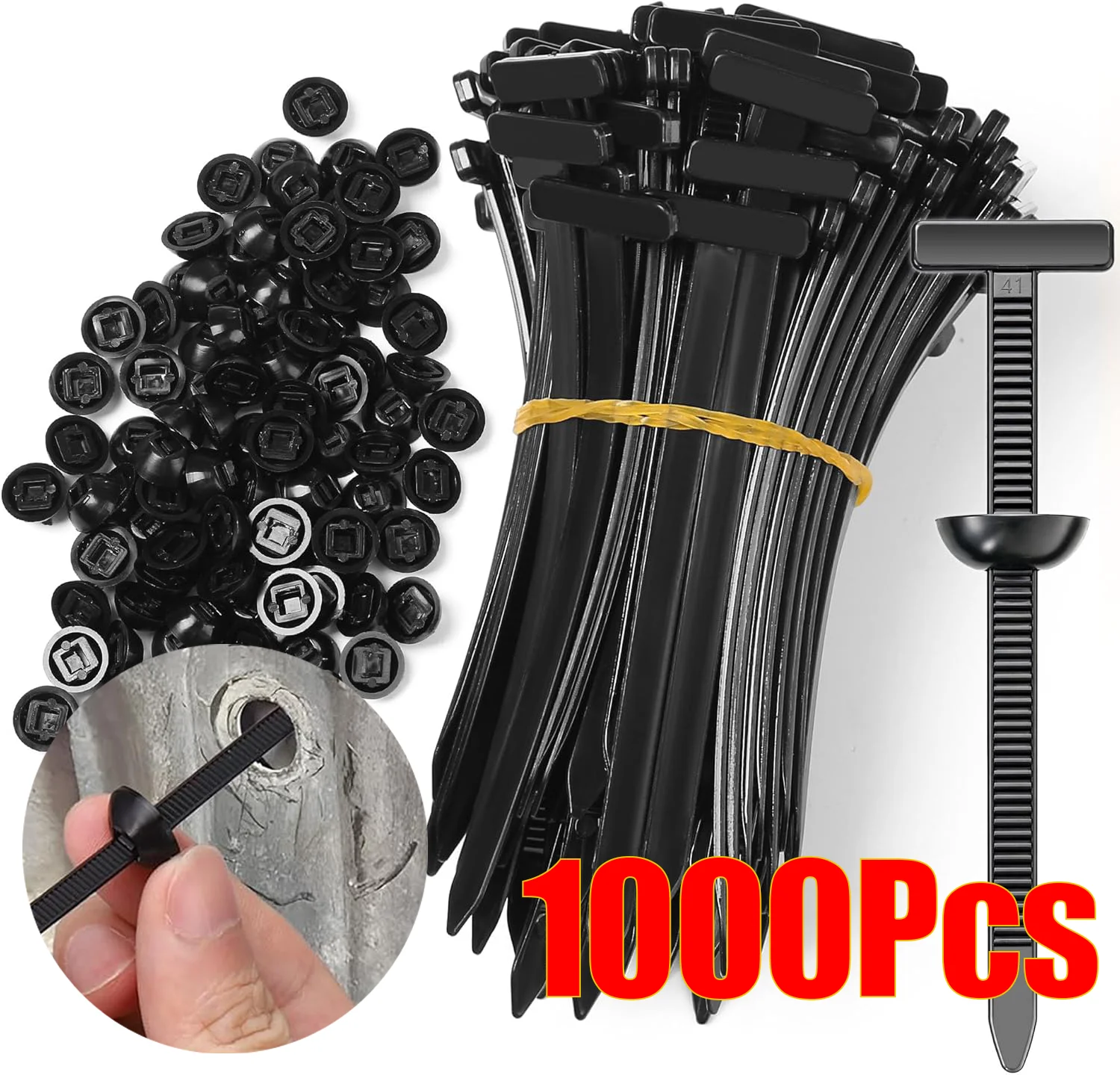 Universal Nylon Cable Tie Buckle Auto Fastening Straps Multi-Purpose Cable Clip Heavy Duty Self-Locking Nylon Zip Ties Holder