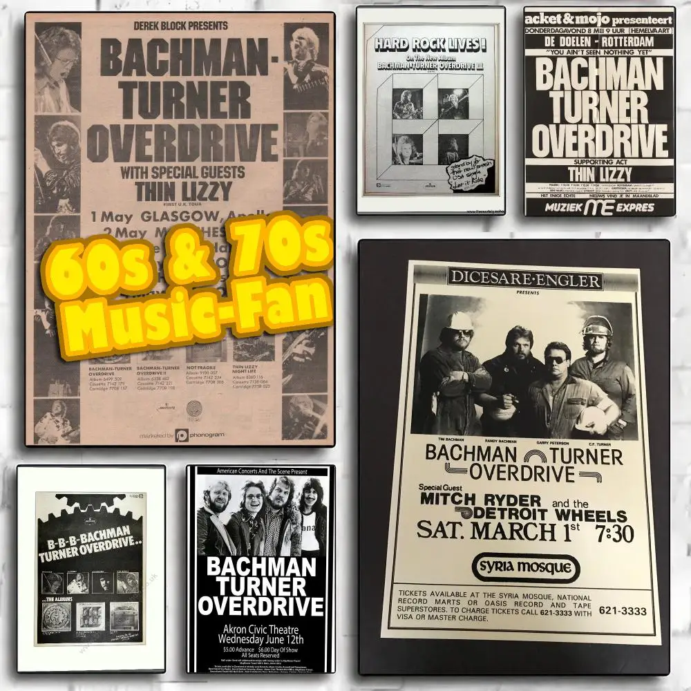 band B-Bachman-Turner Overdrive-E Painting Calligraphy Nature Inspired Artwork for Living Room  Home Decoration
