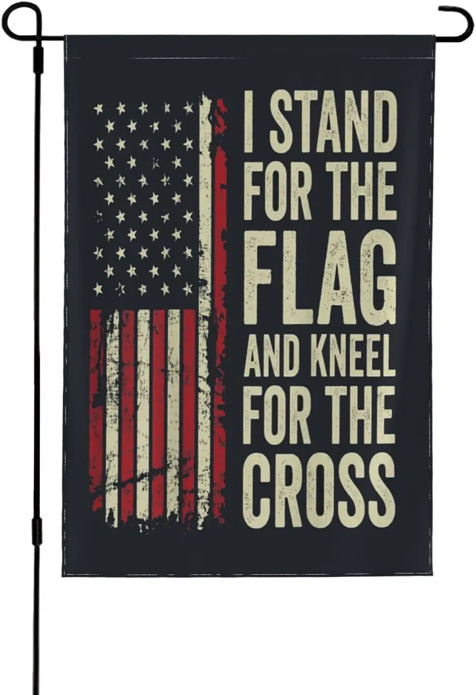 I Stand For The Flag And Kneel For The Cross Garden Flag 12.5
