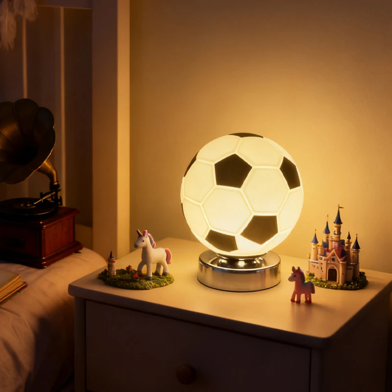 Football Theme Table Lamp Creative Modeling Desk Decorative Table Lamp Daily Lighting Atmosphere Lamp
