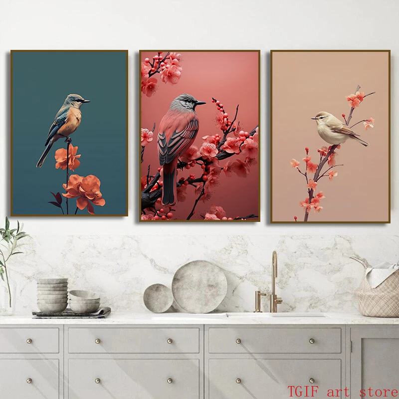 Bird Parrot Tropical Jungle Art Toucan Wildlife Cockatoo Eagle Poster Print Wall Canvas Painting for Living Room Home Decor