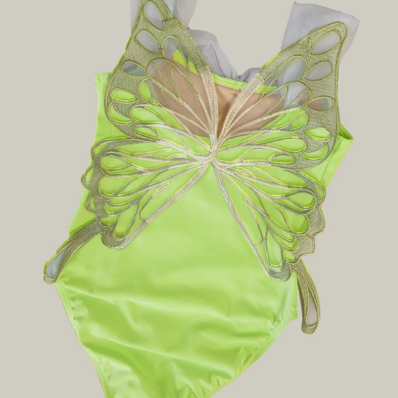 แฟชั่นฤดูร้อนผีเสื้อ Fairy เสื้อผ้าเด็กชุดเต้นรําหญิงเต้นรําเสื้อผ้าใหม่ Suspenders