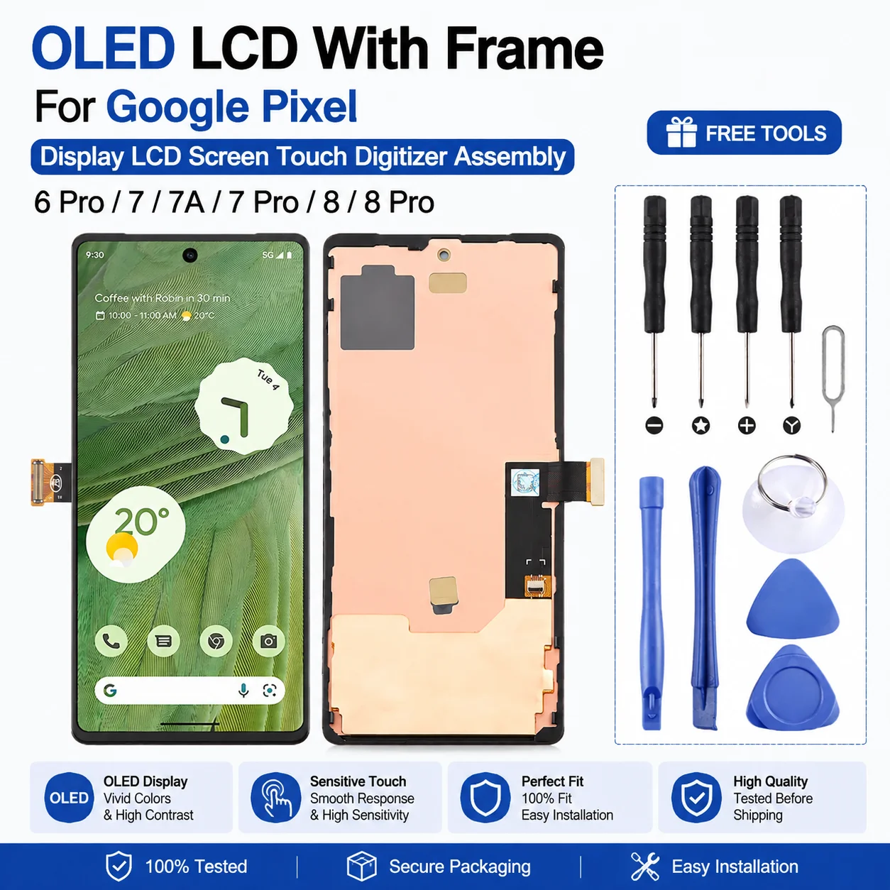 for-google-pixel-6-pro-7-7a-7-pro-8-8-pro-oled-lcd-display-with-frame-touch-digitizer-full-assembly-repair-part