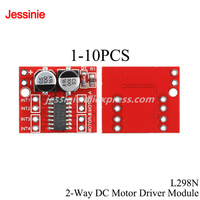 1-10pcs 2-Way DC Motor Driver Module 2V-10V 1.5A Forward and Reversing PWM Speed Dual H Bridge Stepper Motor Driver L298N