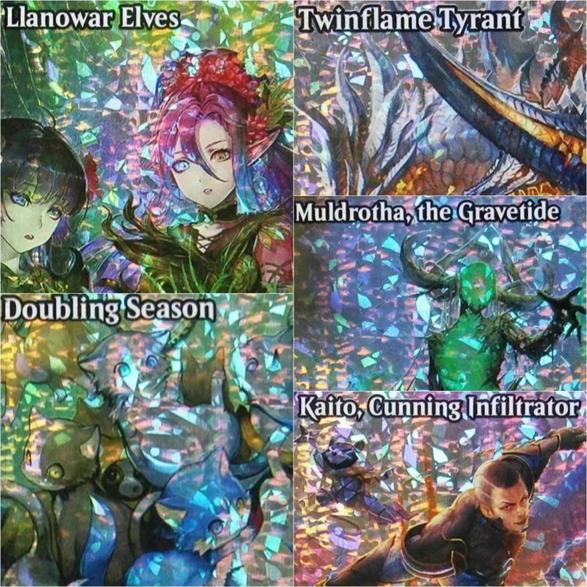 Fracture (FDN) [Llanowar Elves] TCG Proxy Cards Black Top Quality Board Playing Game Trading Cards