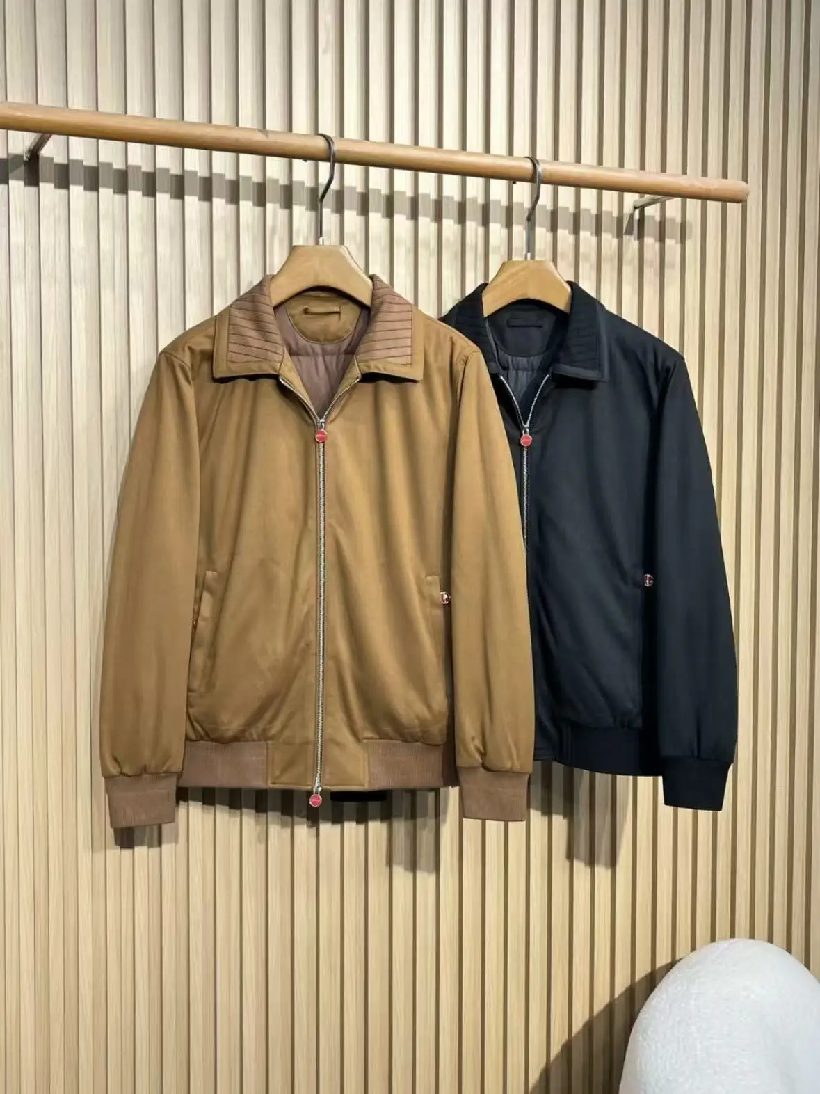 

KITON 25FW suede lapel down jacket