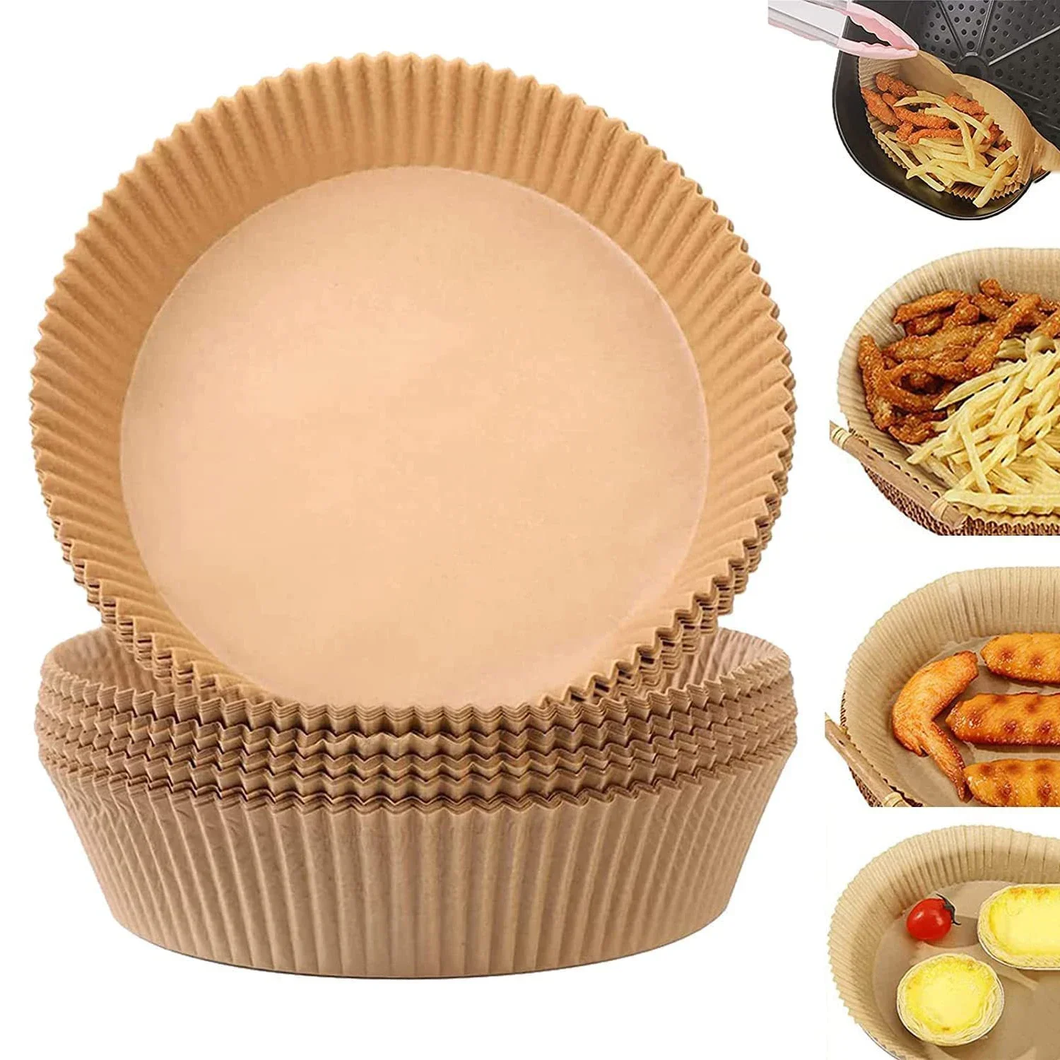 Air Fryer Disposable Paper Liner Non-Stick Parchment Liners Pan Pad Baking Mat Filter For AirFryer Microwave Oven Oil-proof Tray