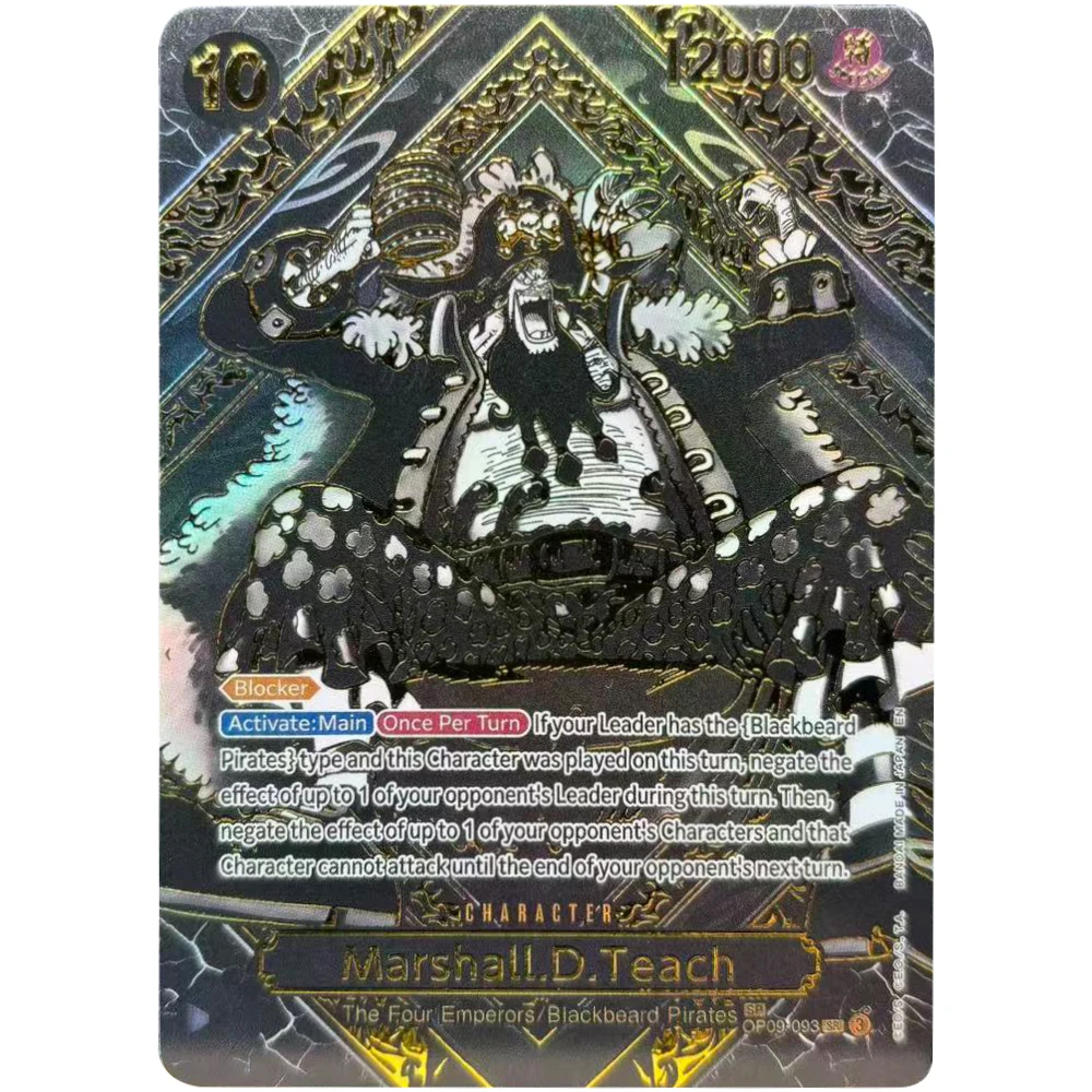 6 قطعة/المجموعة قطعة واحدة الإنجليزية نيكا لوفي شانكس تعليم الذهب والفضة OPCG الإغاثة بطاقة فلاش الذاتي أنيمي جمع بطاقة هدية لعبة