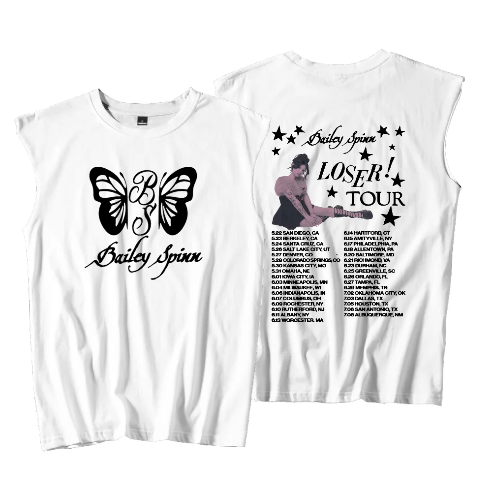 بيلي سبين لوزر تور 2025 سترة بلا أكمام للنساء والرجال تانك القمم النساء والرجال ملابس الشارع