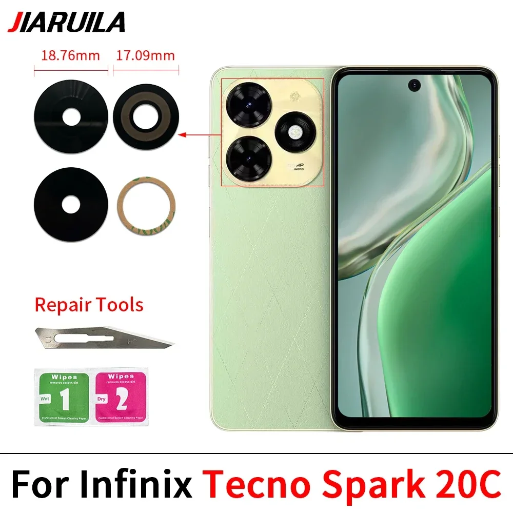 For Infinix Tecno Spark 10 Pro KI7 10C 20 KJ5 KG6 20c Spark Go 2023 Camera Glass Lens Back Rear Camera Glass Lens with Glue