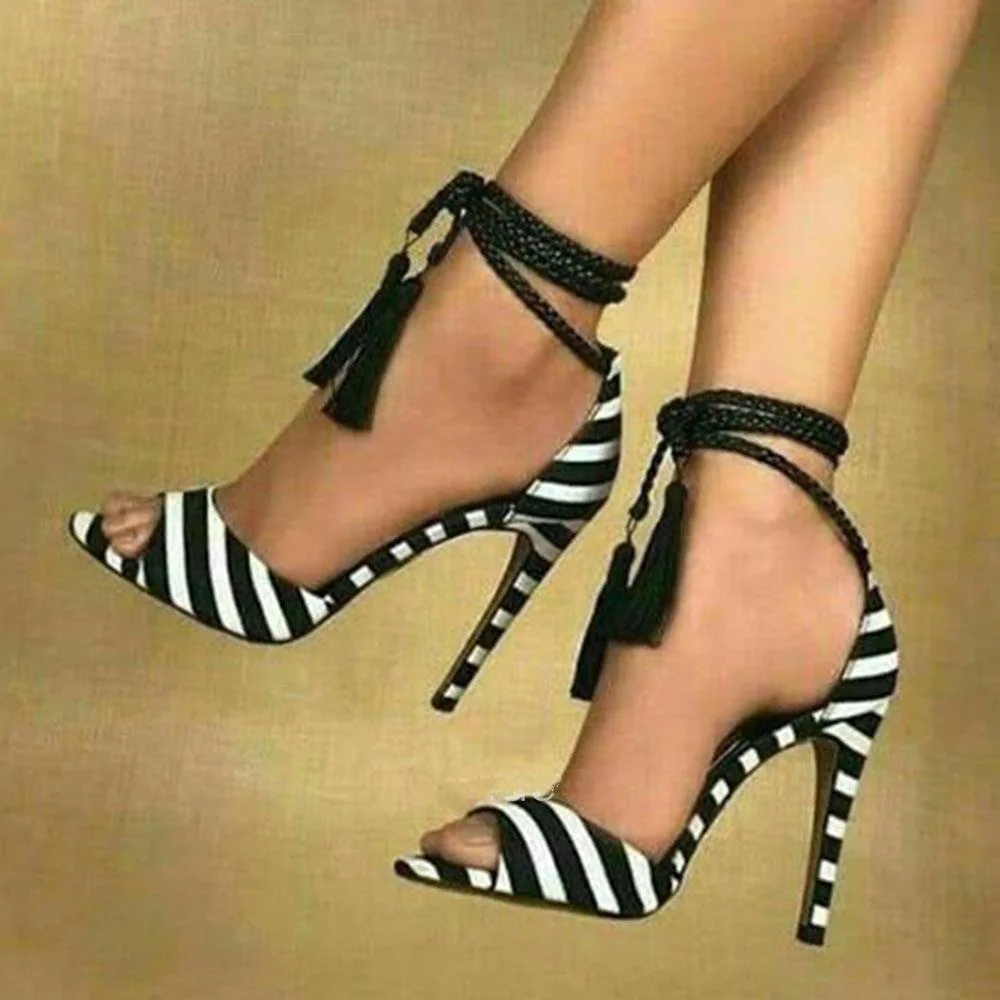 Yellow Leather Flats Ankle Strappy Sandals Women Dress Open Toe Sexy Lace Up Sandals Lady Flip-flops Shoes New Luxury