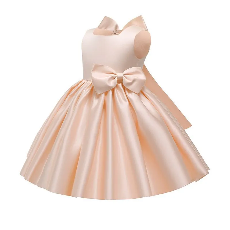 

Girls Big Bow Dress Elegant Princess Wedding Gown Children Fashion Bowknot Dresses Kids Toddler Birthday Party Clothing 1-8Y