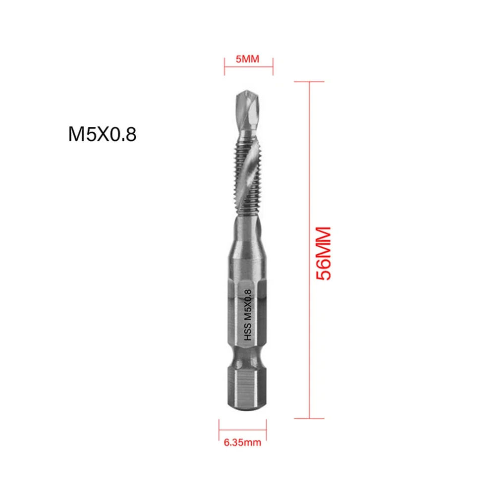 Affidabile rubinetto composto per macchina per viti con punta filettata HSS con codolo esagonale M3M10, adatto per pezzi sottili con spessore inferiore a 5 mm