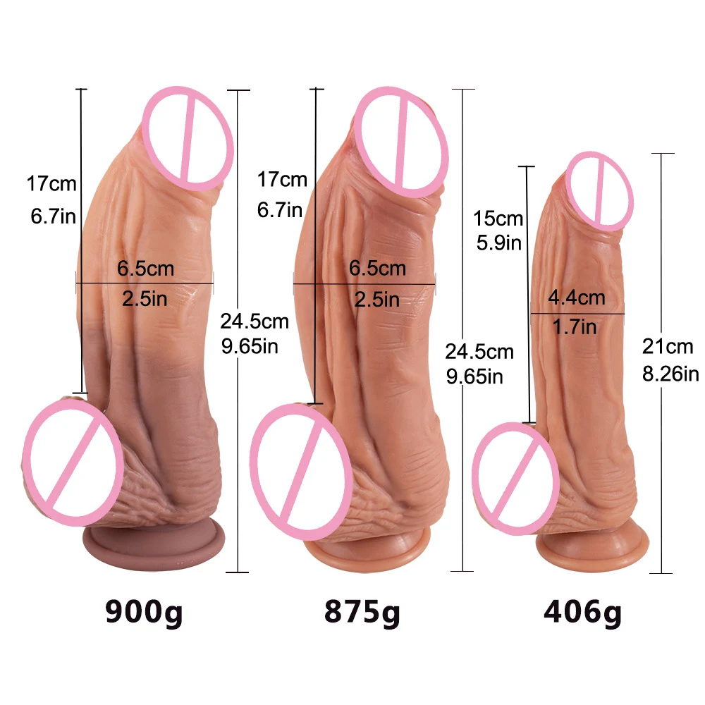 Silicone Realistic Dildo with Dual Density,Anal Dildo Huge Suction Cup Dildo,Anal Toy Plugs Large Thick Dildo Sex Toys for Her