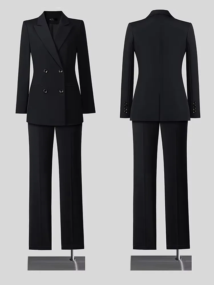 Picture 7: Women Fall Business Pant Suit Long Sleeve Formal 2 Piece Blazer Set Casual Office Work Slim Corset Outfits Elegant Lady Clothing