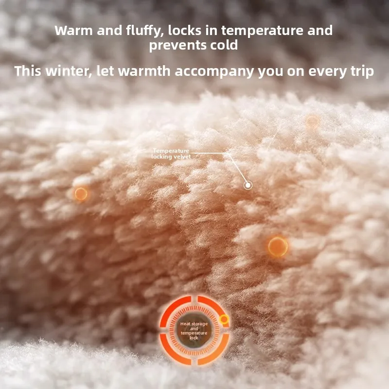 Winter PU Leather Motorcycle Handlebar Covers Thick Fleece Lined Waterproof Warm Hand Muffs Scooter E-Bike Windproo