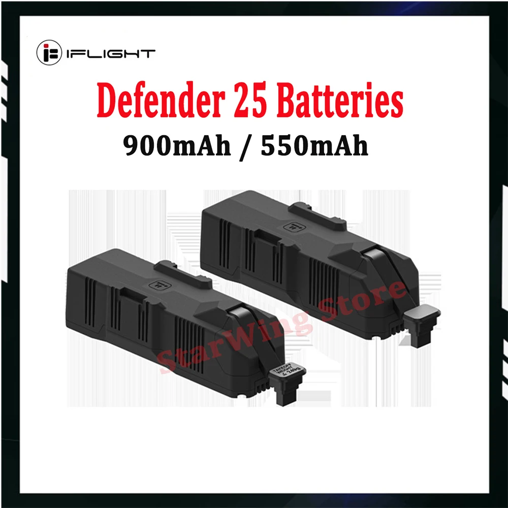 

iFlight Defender 25 Batteries 900mAh / 550mAh 4S1P 60C With XT30 Connector for Defender 25 FPV Cinewhoop Drone