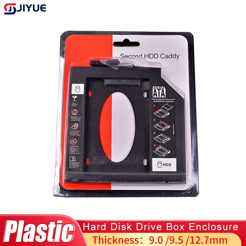 Plastic 9.5 12.7mm HDD Caddy SATA 3.0 Optibay 2.5'' Hard Disk Drive Enclosure SSD Case Box For Laptop CD-ROM DVD-ROM HDD Case