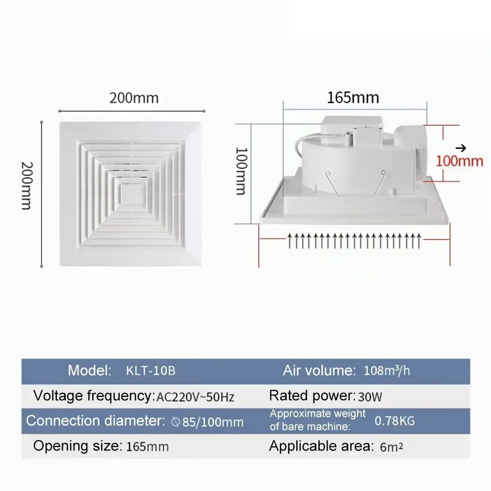 For Bathroom Energy Efficient Ceiling Fan Home Ventilation Integrated Design Moisture Removal Noise-reduction Technology