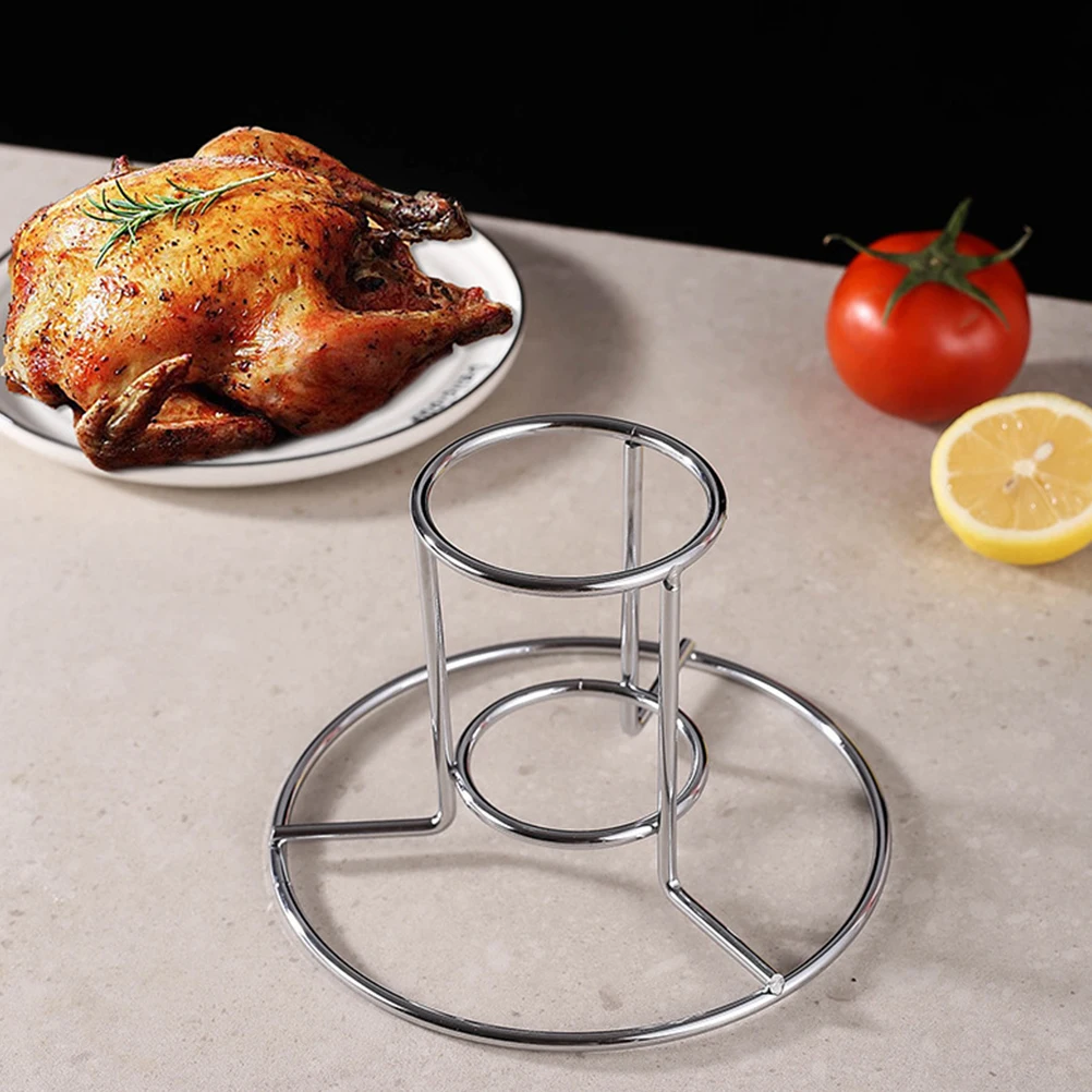 

Steel Bbq Rack Vertical Roasting Multi-Function Turkey Roaster Stand For Chicken Turkey Outdoor Camping Grill Accessories