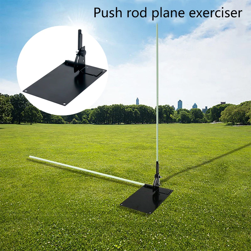 

Golf Alignment Stick Holder Swing Practice Plate Plane Trainer Training Aid Alignment Stick Base Durable Metal Practice Tool