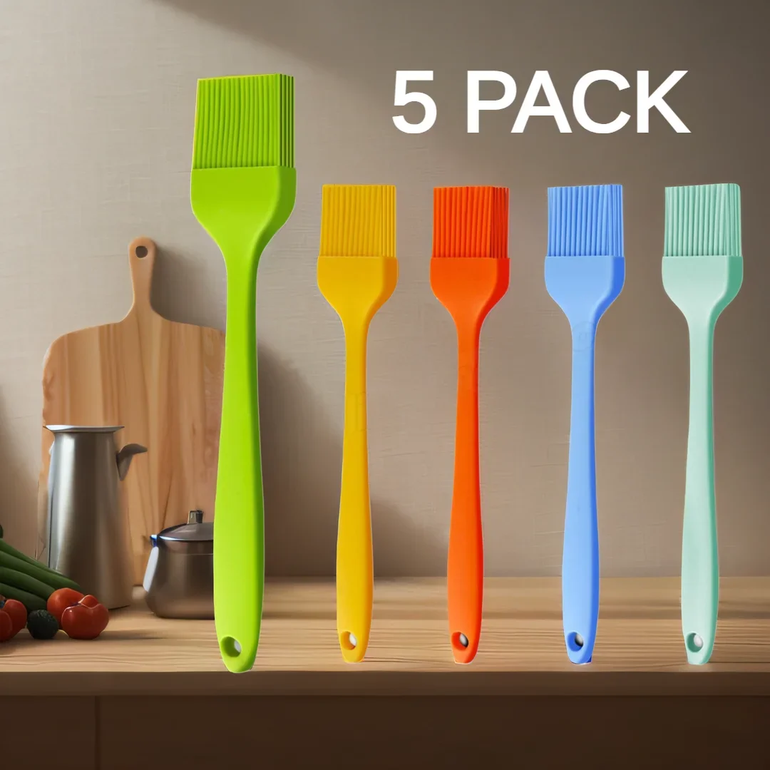 5/3/2/1 piezas Pincel de cocina de silicona para untar, repostería, aceite, salsas, mantequilla, marinadas, alimentos y barbacoa