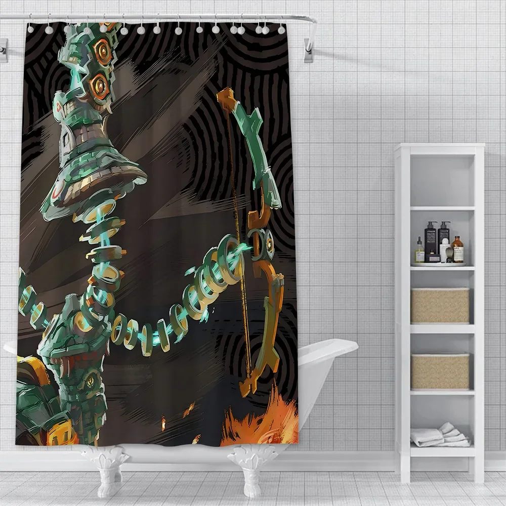 The Legends Of Z-Zeldas Game Shower Curtain Waterproof Polyester Fabric Paint Colorful Bath Curtains Curtain With Hook