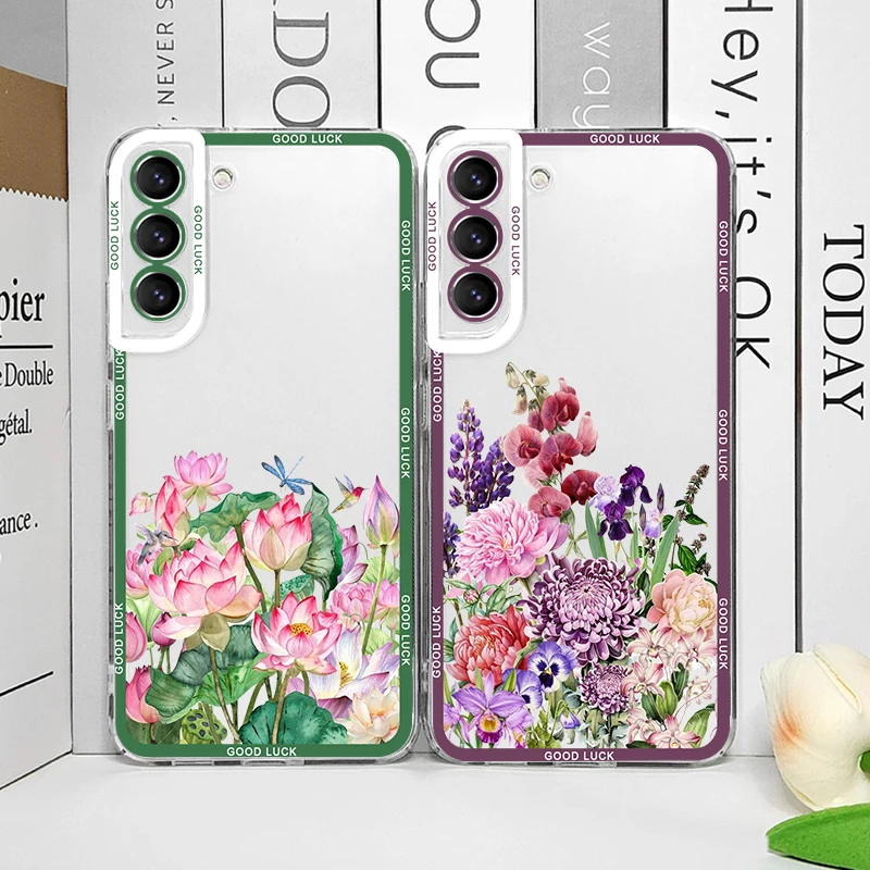 Luxury Fresh Flowers Birds Printed Phone Case for Vivo 50 Lite V30 V27 V25 V21 V23Pro Y36 Y29 Y76 Y100 5G Art Floral Soft Covers