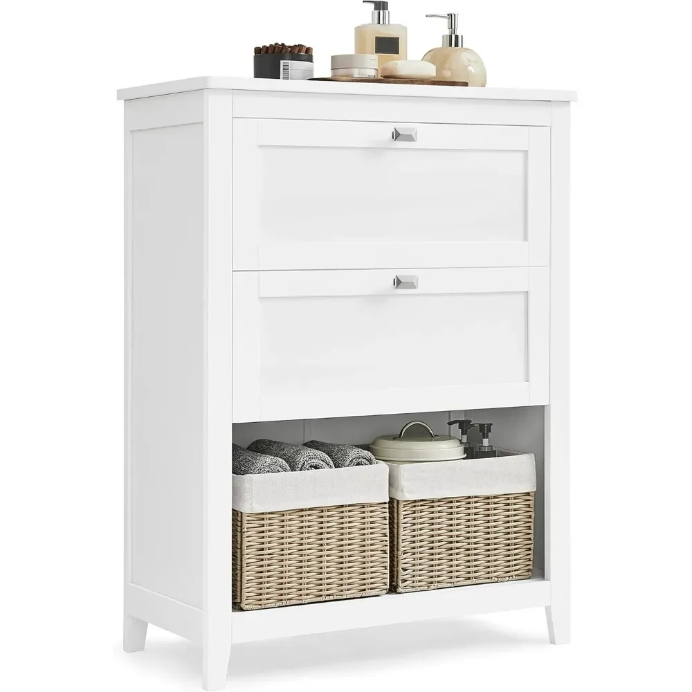 

Bathroom cabinet, storage cabinet, and bathroom storage box, 2 drawers with 1 adjustable partition, 2 baskets, dining cabinet