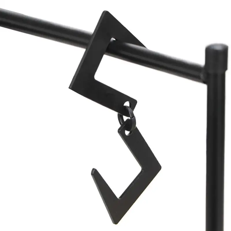 S على شكل السنانير وعاء رف خزانة شماعات قوي وعاء رف خزانة السنانير المحمولة خفيفة الوزن شماعات الأحذية للحقائب التخييم