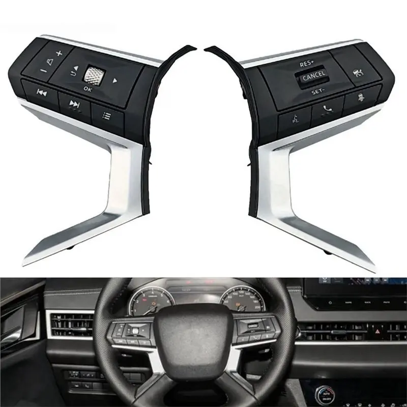 For Mitsubishi Outlander 4 2022-2024 Steering Wheel Switch Button Multi Function Cruise Control Button(1 Pair)-T48C